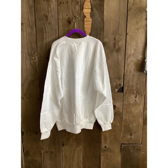 the bar sweatshirt varsity xxl White And Navy Blue - Picture 3 of 3